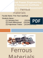 Ferrous Materials: Gujarat Power Engineering and Research Institute Active Learning Assesment