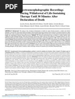 Electroencephalographic Recordings During Withdrawal of Life-Sustaining Therapy Until 30 Minutes After Declaration of Death