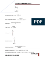 Stats Formula Sheet