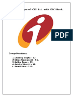 Merger and Acqusition Assignment ICICI Ltd. and ICICI Bank