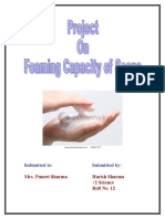 Foaming Capacity of Soap