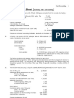 Cost Sheet