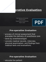 Preop Evaluation and Medications