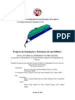 Projecto de Fundações e Estrutura de Um Edifício ISEL LISBOA 2013 Dissertação