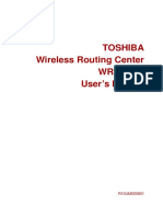 Toshiba Wireless Routing Center WRC-1000 User's Manual