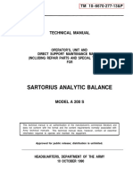 Sartorius A 200 S Analytic Balance Service Manual PDF