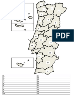 Portugal (Mapa para Preencher Provincias Distritos)