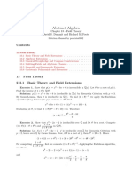 Abstract Algebra Dummit Foote Chapter 13 Field Theory Solutions