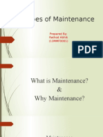 Types of Maintenance: Prepared by Rathod Abhik (13MMF0001)