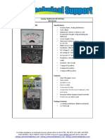 (TE 074 HU) Analog Multimeter 1