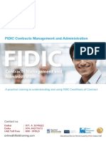 FIDIC Contracts Management and Administration