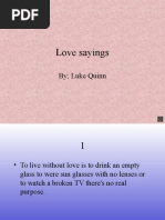 Love Sayings: by Luke Quinn