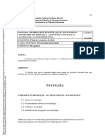 SOA046 - Abordagens Temáticas em Sociologia - Um Mundo em Mudança 2012-1