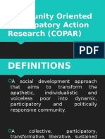 Community Oriented Participatory Action Research (COPAR)