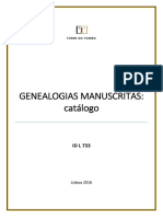 2016 Genealogias Manuscritas Catalogo Torre Do Tombo 37p