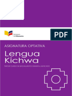 Asignatura Optativa Lengua Kichwa LL 3BGU PDF