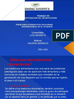 Problemas de Alimentacion en Jovenes Univer.. en El Ecuador