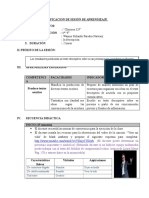 Planificacion de Sesión de Aprendizaje Descripcion