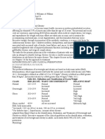 Evaluation of Overweight and Obesity