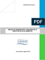 Manual de Organizacion y Funciones de de La Direccion de Salud Ambiental