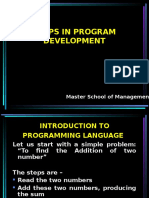 Steps in Programme Development