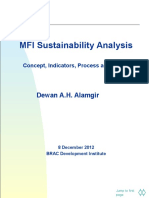 MFI Sustainability Analysis: Dewan A.H. Alamgir