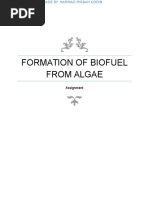 Foramtion of Biofuel From Algae