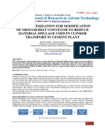 Design Optimization For Modification of Trough Belt Conveyor To Reduce Material Spillage Used in Clinker Transport in Cement Plant