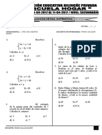 Examen de Secundaria - Raz. Matematico