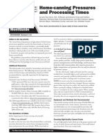 Home-Canning Pressures and Processing Times: Montguide