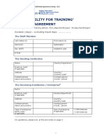 Staff Mobility For Training Mobility Agreement: Duration (Days) - Excluding Travel Days