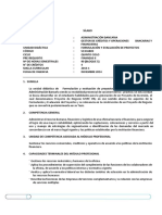 CAB Sílabo VC Formulación y Evaluación de Proyectos 2016.1