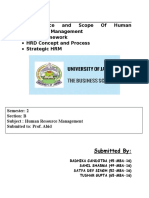 Importance and Scope of Human Resource Management VRIO Framework HRD Concept and Process Strategic HRM