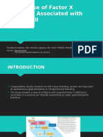 A Rare Case of Factor X Deficiency Associated