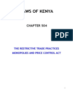 Restrictive Trade Practices, Monopolies and Price Control Ac