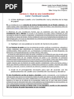 Cómo Distingue Lasalle A La Constitución Real y Efectiva de La Hoja de Papel