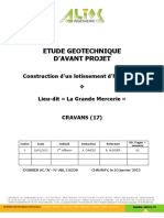 Etude Geotechnique D'avant Projet