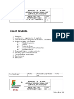 Manual de Calidad Laboratorio de Análisis y Control de Calidad Hoja Matriz Proyecto