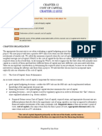 Chapter 12 Quiz: Cost of Capital