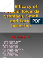 The Efficacy of Antacid Towards Stomach, Small and Large Intestine