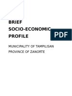 Brief Socio-Economic Profile of Tampilisan 2010-2013