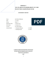 Determination of Absolute Permeability of Core Sample by Using Liquid Phase Fluid