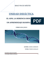 TFM Andrea Barbarin Alonso, Unidad Didáctica Del ADN PDF