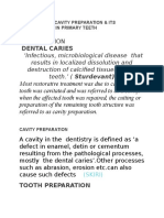 Principles of Cavity Preparation