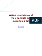 Asian Countries and Their Capitals and Currencies PDF