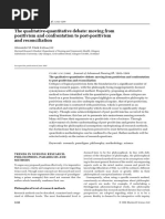 The Qualitative-Quantitative Debate, Moving From Positivism and Confrontation To Post-Positivism and Reconciliation PDF