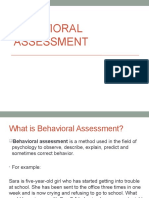 Behavioral Assessment