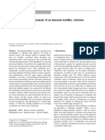 Micromechanical Assessment of An Internal Stability Criterion