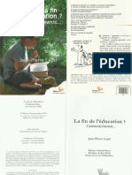 Lepri Jean-Pierre - La Fin de L'éducation Commencements PDF