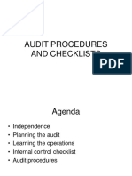 5 Audit Procedures Checklists